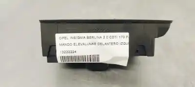 Second-hand car spare part left front power window switch for opel insignia a sedán (g09) 2.0 cdti (69) oem iam references 13222224  