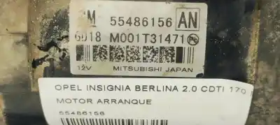 Автозапчастина б/у двигун запускається для opel insignia a sedán (g09) 2.0 cdti (69) посилання на oem iam 55486156  