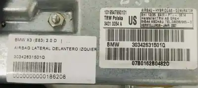 Peça sobressalente para automóvel em segunda mão airbag frontal lado esquerdo por bmw x3 (e83) 2.0 16v diesel cat referências oem iam 30342631501q  