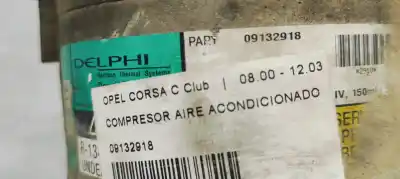 Pezzo di ricambio per auto di seconda mano compressore aria condizionata per opel corsa c club riferimenti oem iam 09132918  