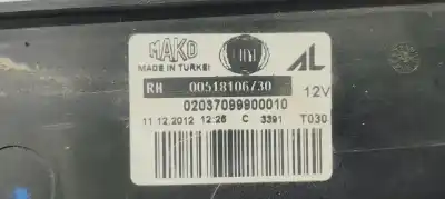 Автозапчастина б/у правий ліхтар для fiat doblo ii cargo (263) 1.3 16v jtd cat посилання на oem iam 00518106730  