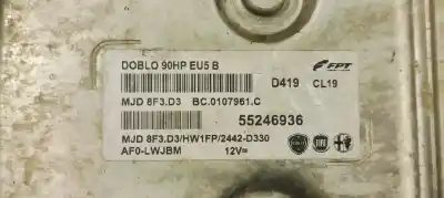 Автозапчастина б/у ебу контролер двигуна для fiat doblo ii cargo (263) 1.3 16v jtd cat посилання на oem iam 55246936  