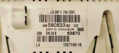 Автозапчасти б/у многофункциональный дисплей за peugeot 307 cc (s1) 2.0 ссылки oem iam 9658083380  