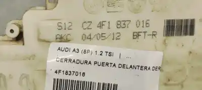 Автозапчасти б/у замок передней правой двери за audi a3 (8p) 1.2 16v tfsi ссылки oem iam 4f1837016   Автозапчасти б/у замок передней правой двери за audi a3 (8p) 1.2 16v tfsi ссылки oem iam 4f1837016