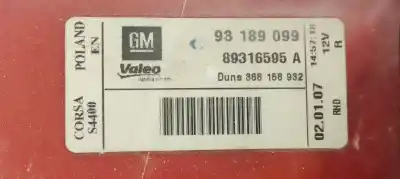 Автозапчастина б/у лівий ход ліхар для opel corsa d enjoy посилання на oem iam 93189099  