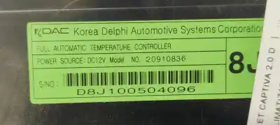 Peça sobressalente para automóvel em segunda mão comando de sofagem (chauffage / ar condicionado) por chevrolet captiva 2.0 diesel cat referências oem iam 20910836  