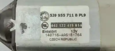 Автозапчастина б/у двигатель заднього склоочисника для skoda fabia combi (5j5) 1.6 tdi 90 fap посилання на oem iam 5j9955711b  
