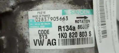 Peça sobressalente para automóvel em segunda mão compressor de ar condicionado a/a a/c por seat leon (1p1) 1.9 tdi referências oem iam 1k0820803s  