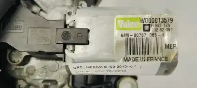 Peça sobressalente para automóvel em segunda mão motor do limpador traseiro por opel meriva b (2010-2017) referências oem iam 13282361  