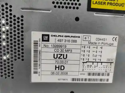 Автозапчасти б/у аудиосистема / радио cd за opel corsa d (s07) 1.2 (l08 l68) ссылки oem iam 497316088  