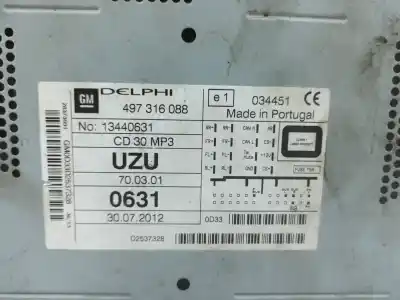 Автозапчастина б/у аудіо система / радіо cd для opel corsa d (s07) 1.3 cdti (l08 l68) посилання на oem iam 497316088  