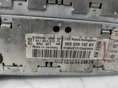 Second-hand car spare part audio system / radio cd for audi a4 b6 (8e2) 2.5 tdi oem iam references 8e0035192bx  