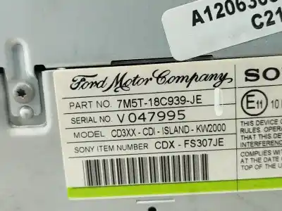 Автозапчастина б/у аудіо система / радіо cd для ford focus ii (da_, hcp, dp) 1.6 tdci посилання на oem iam 7m5t18c939je  