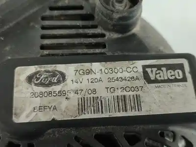 Pezzo di ricambio per auto di seconda mano alternatore per ford fiesta vi (cb1, ccn) 1.25 riferimenti oem iam 7g9n10300cc  