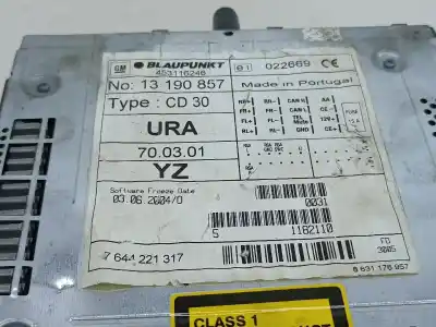 Second-hand car spare part audio system / radio cd for opel astra h gtc (a04) 1.3 cdti (l08) oem iam references 7644221317  
