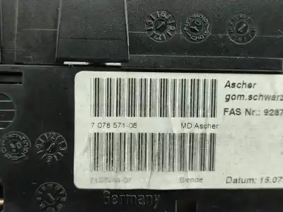 Peça sobressalente para automóvel em segunda mão cinzeiro por bmw 1 (e87) 118 d referências oem iam 707857108  