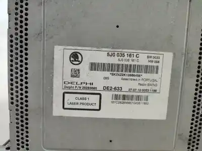 Peça sobressalente para automóvel em segunda mão sistema de áudio / rádio cd por skoda fabia i break (6y5) 1.2 gasolina 2004 5p referências oem iam 5j0035161c  