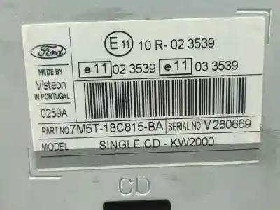 Pezzo di ricambio per auto di seconda mano impianto audio / radio cd per ford focus ii (da_, hcp, dp) 1.6 tdci riferimenti oem iam 7m5t18c815ba  