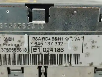Second-hand car spare part audio system / radio cd for citroen c4 i (lc_) 1.6 hdi oem iam references 7645137392  