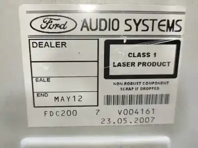 Second-hand car spare part audio system / radio cd for ford s-max (wa6) 2.0 tdci oem iam references 7s7t18c815ba  