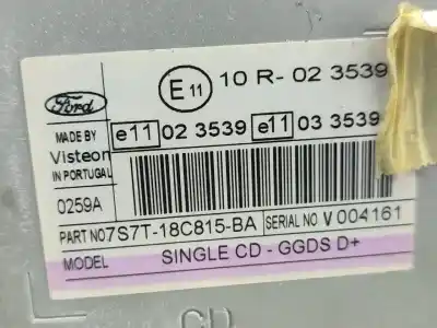 Second-hand car spare part audio system / radio cd for ford s-max (wa6) 2.0 tdci oem iam references 7s7t18c815ba  