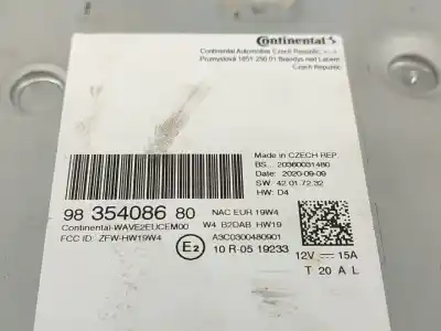 Second-hand car spare part audio system / radio cd for citroen jumpy iii furgoneta (v_) 1.5 bluehdi 120 oem iam references 9835408680  