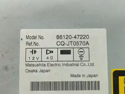 Peça sobressalente para automóvel em segunda mão sistema de áudio / rádio cd por toyota prius hatchback (_w2_) 1.5 hybrid (nhw20_. nhw20r) híbrido (gasolina) 2007 5p referências oem iam 8612047220  