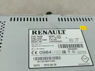 Автозапчастина б/у аудіо система / радіо cd для renault captur i (j5_, h5_) 1.5 dci 90 посилання на oem iam display / ecra / lan5200wr1  
