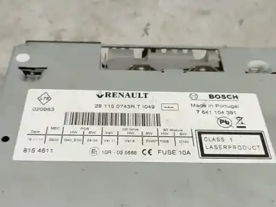 Автозапчасти б/у аудиосистема / радио cd за renault fluence (l3) desde 11/2009 fluence z.e. dynamique ссылки oem iam 281150743r  