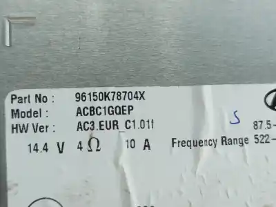 Автозапчасти б/у аудиосистема / радио cd за hyundai i10 iii (ac3, ai3) 1.0 mpi ссылки oem iam 96150k78704x  
