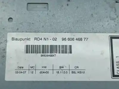 Second-hand car spare part audio system / radio cd for citroen c4 i (lc_) 1.6 hdi oem iam references 9660646877  