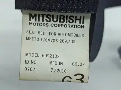 Автозапчасти б/у задний левый ремень безопасности за mitsubishi outlander ii (cw_w) 1722 ak gasóleo 2011 5p ссылки oem iam 6092103  