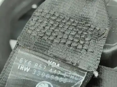 Second-hand car spare part rear left seat belt for skoda fabia i hatchback (6y2) 1.4 16v gasolina 2022 5p oem iam references 6y6857447e  