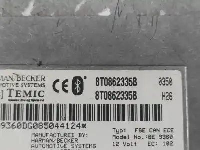 Second-hand car spare part electronic module for audi a4 b8 (8k2) 2.0 tdi quattro oem iam references 8t0862335b  