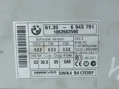 Second-hand car spare part ecu engine control for bmw 3 (e90) 320 i oem iam references 6943791  
