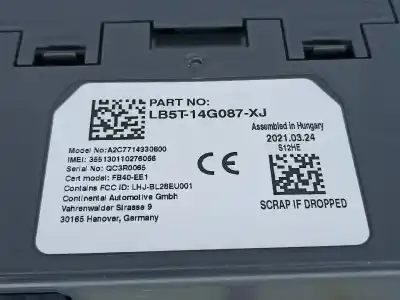 Peça sobressalente para automóvel em segunda mão centralina de motor uce por ford puma (j2k, cf7) 1.0 ecoboost mhev híbrido (gasolina) 2021 5p referências oem iam lb5t14g087xj  