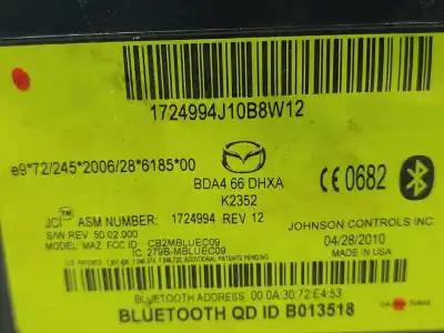 Pezzo di ricambio per auto di seconda mano modulo bluetooth per mazda 3 (bl) gasóleo 2010 5p riferimenti oem iam bda466dhxa  