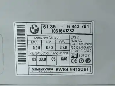 Second-hand car spare part ecu engine control for bmw 1 (e87) 116 i oem iam references 6943791  