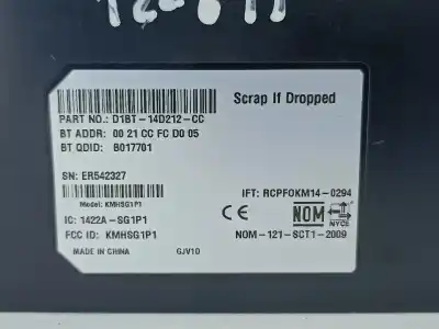 Second-hand car spare part bluetooth module for ford focus iii 1.6 tdci oem iam references d1bt14d212cc  