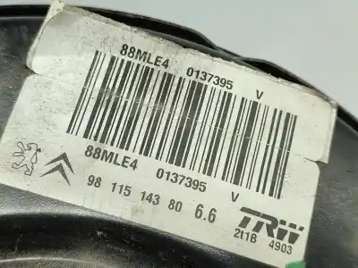 Second-hand car spare part brake servo for citroen c4 cactus van (0b_, 0p_) bluehdi 100 oem iam references 9811514380  