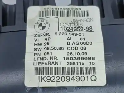 Second-hand car spare part dashboard for bmw 1 (e81) 118 d oem iam references 9220949  