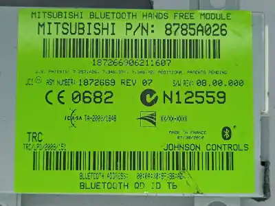 Автозапчасти б/у модуль bluetooth за mitsubishi outlander ii (cw_w) 1722 ak gasóleo 2011 5p ссылки oem iam 8785a026  