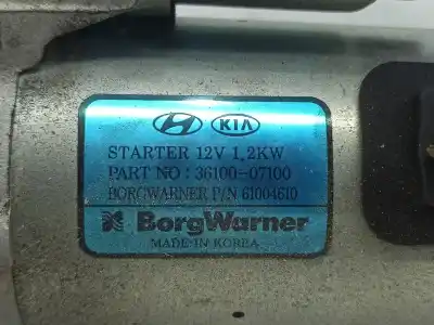 Second-hand car spare part starter motor for kia picanto (ja) 1.0 cat oem iam references 3610007100  