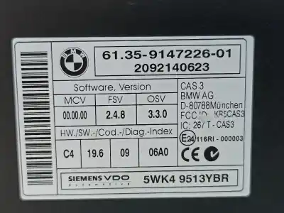 Second-hand car spare part ecu engine control for bmw 1 (e81) 118 d oem iam references 61359147226  