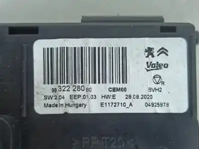 Автозапчасти б/у блок управления двигателем за citroen jumpy iii furgoneta (v_) 1.5 bluehdi 120 ссылки oem iam 9832228080  