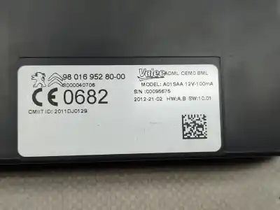 Автозапчастина б/у ебу контролер двигуна для citroen ds5 (kf_) 1.6 hdi 110 gasóleo 2012 5p посилання на oem iam 9801695280  