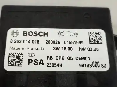 Автозапчастина б/у ебу контролер двигуна для citroen jumpy iii furgoneta (v_) 1.5 bluehdi 120 посилання на oem iam 0263014016  