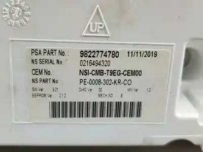 Автозапчастина б/у панель інструментів для peugeot 308 sw ii (lc_, lj_, lr_, lx_, l4_) 1.5 bluehdi 130 посилання на oem iam 9822774780  