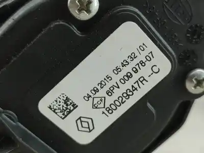 Автозапчастина б/у педальний потенціометр для renault captur i (j5_, h5_) 1.5 dci 90 посилання на oem iam 180029347r  