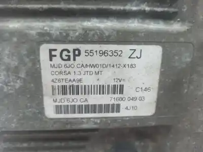 Second-hand car spare part ecu engine control for opel corsa c (x01) 1.3 cdti (f08 f68) oem iam references 55196352  